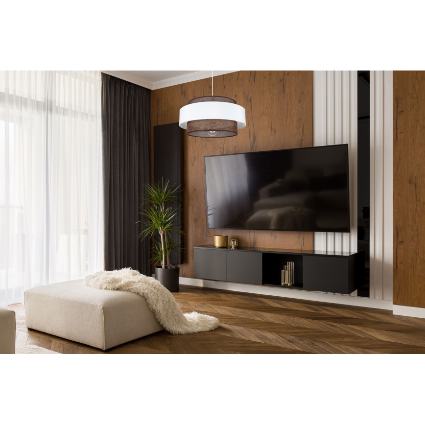Luster na sajli CORSA 1xE27/60W/230V bela/braon