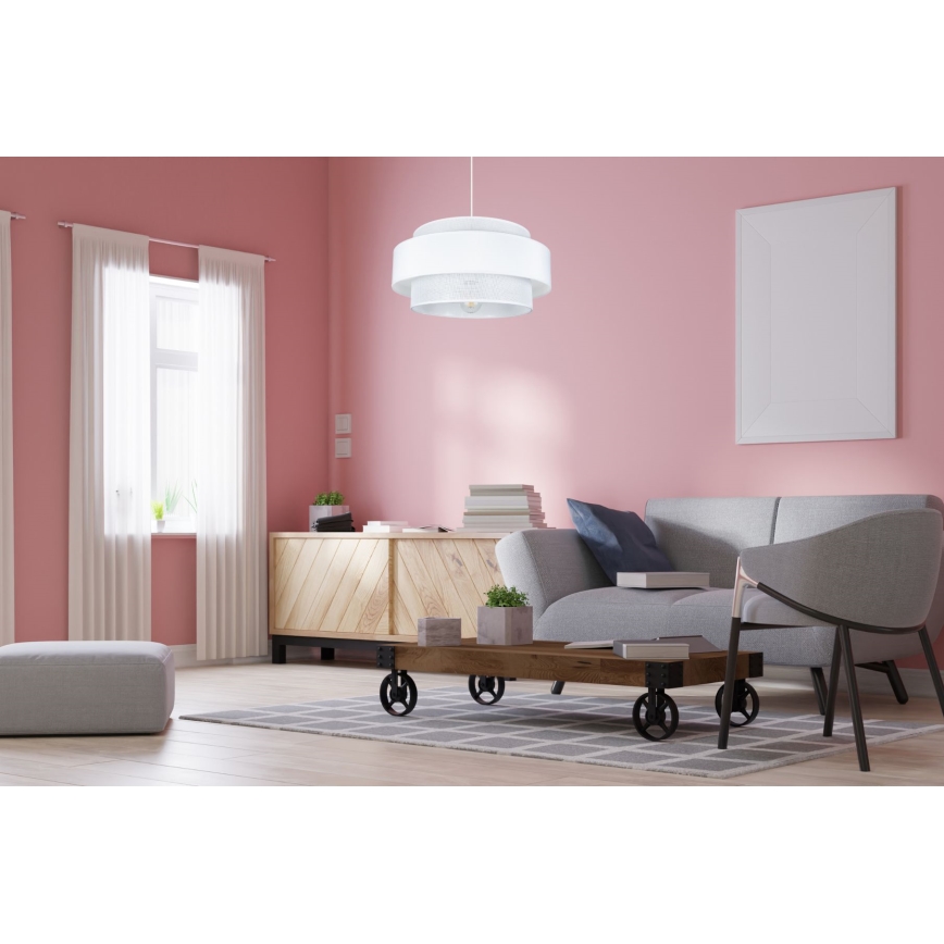 Luster na sajli CORSA 1xE27/60W/230V bela