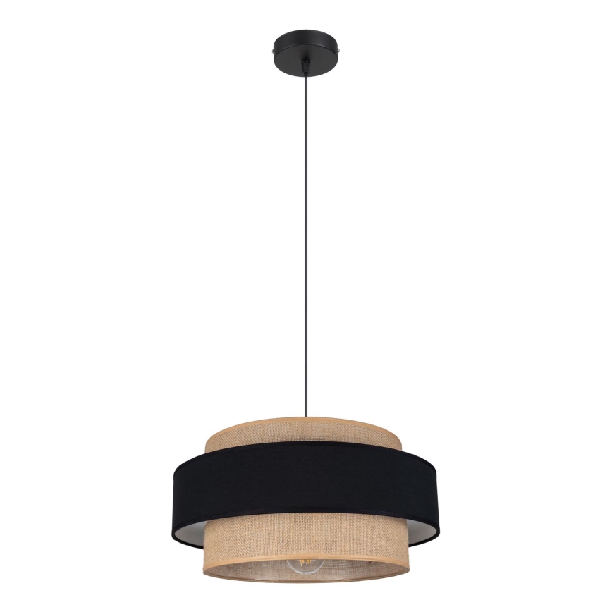 Luster na sajli CORSA 1xE27/60W/230V crno/bež