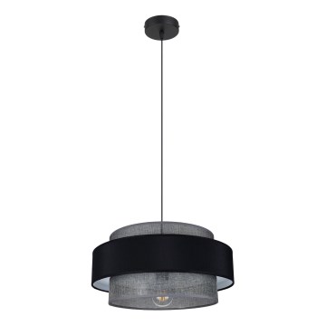 Luster na sajli CORSA 1xE27/60W/230V crno/sivo