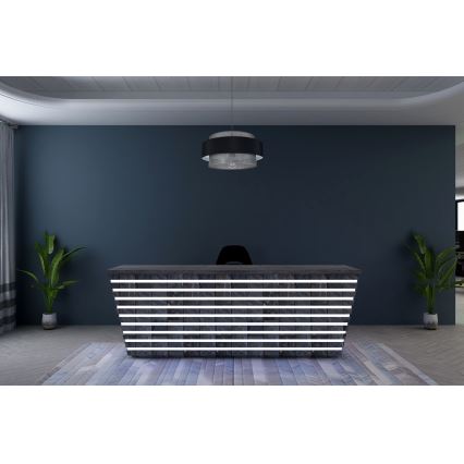 Luster na sajli CORSA 1xE27/60W/230V crno/sivo