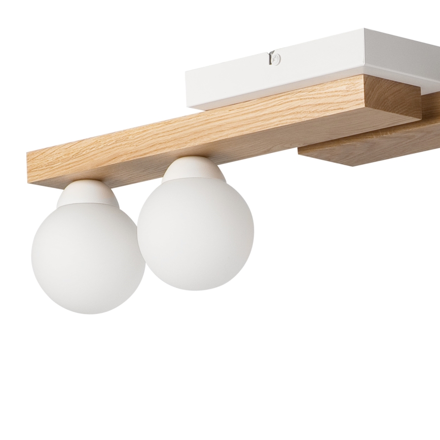 Luster na sajli CORTINA 2xE27/15W/230V + 2xG9/5W/230V bela/hrast