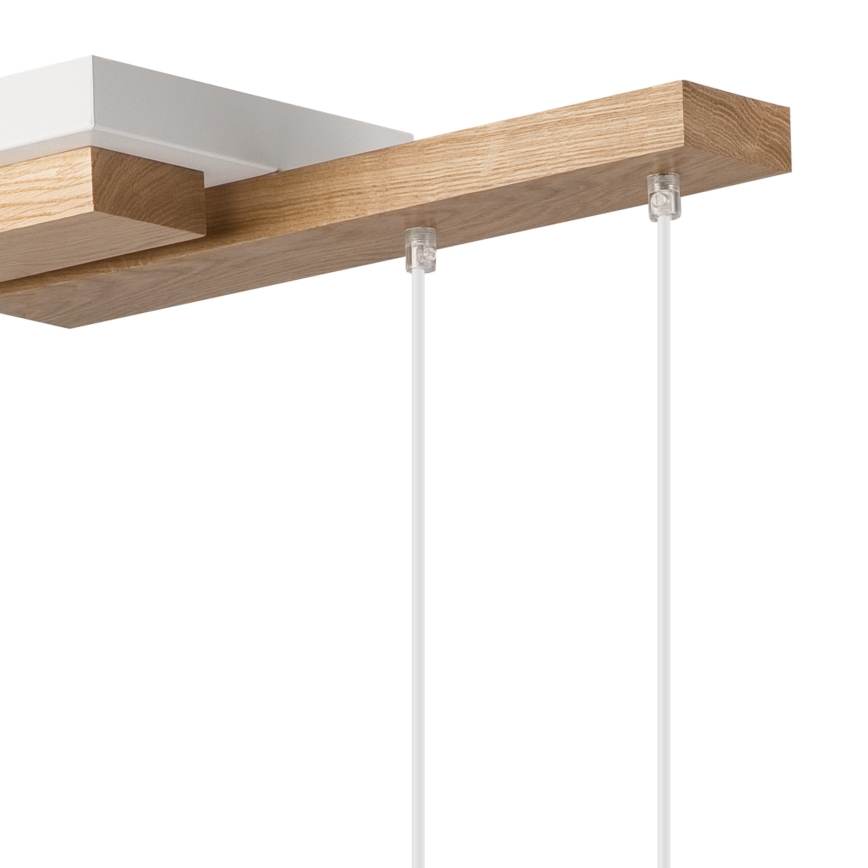 Luster na sajli CORTINA 2xE27/15W/230V + 2xG9/5W/230V bela/hrast