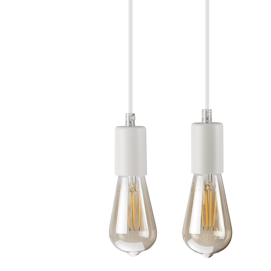 Luster na sajli CORTINA 2xE27/15W/230V + 2xG9/5W/230V bela/hrast