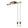Luster na sajli CORTINA 2xE27/15W/230V + 2xG9/5W/230V crno/hrast