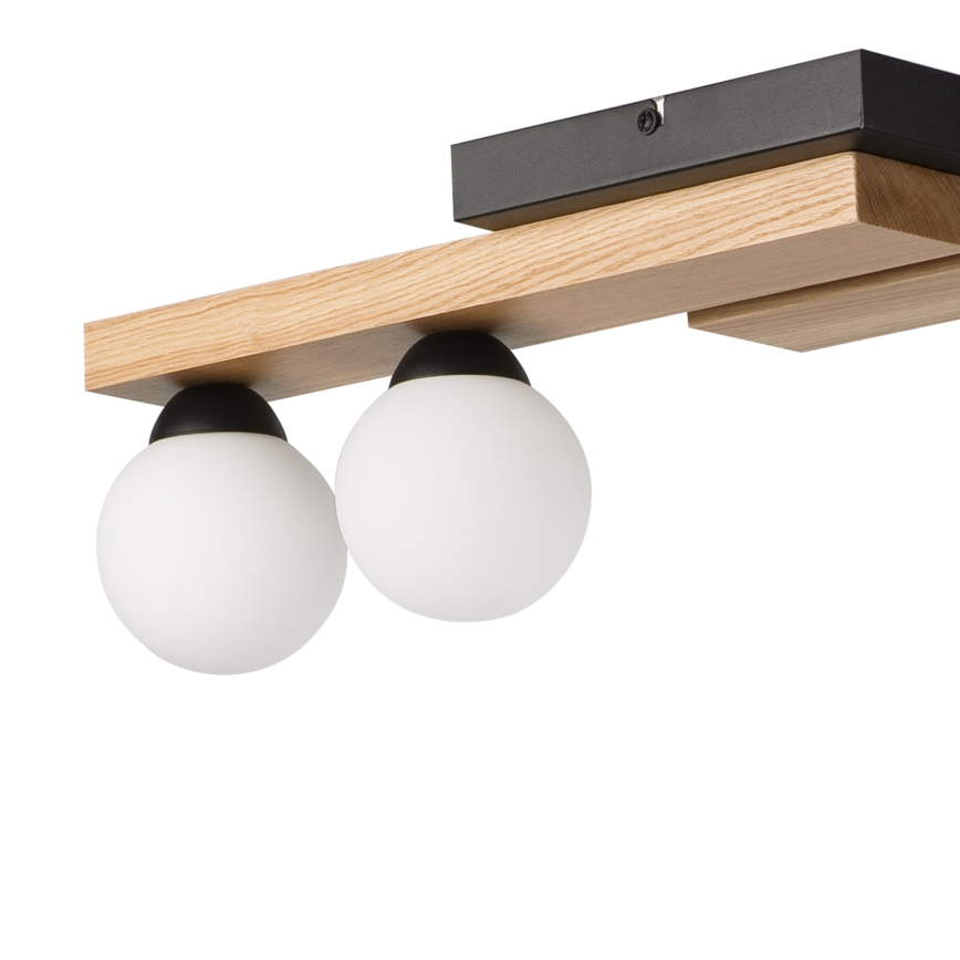 Luster na sajli CORTINA 2xE27/15W/230V + 2xG9/5W/230V crno/hrast