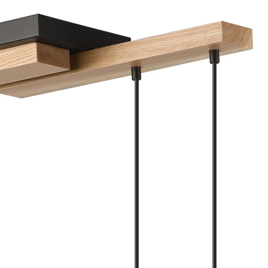 Luster na sajli CORTINA 2xE27/15W/230V + 2xG9/5W/230V crno/hrast