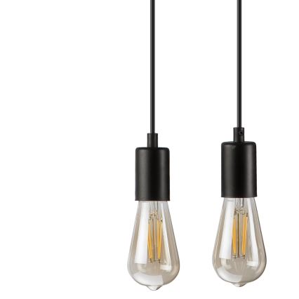 Luster na sajli CORTINA 2xE27/15W/230V + 2xG9/5W/230V crno/hrast