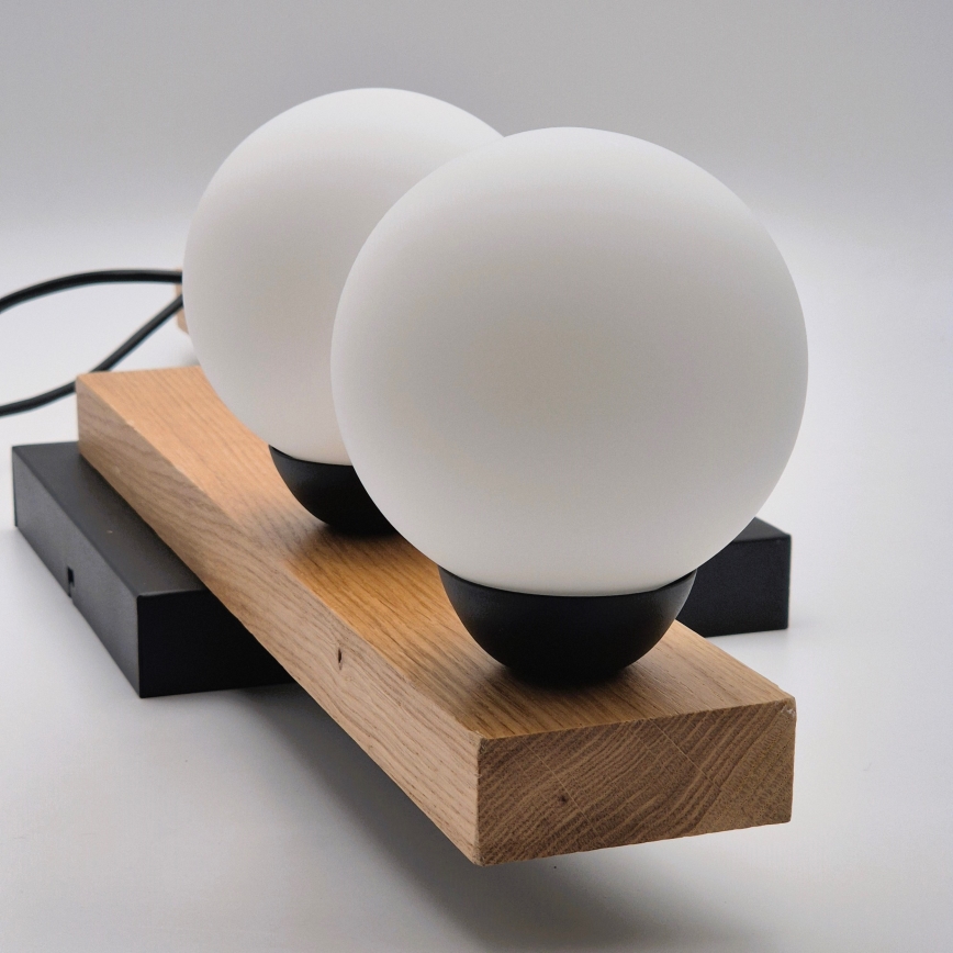 Luster na sajli CORTINA 2xE27/15W/230V + 2xG9/5W/230V crno/hrast