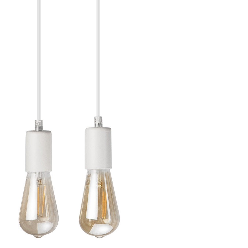 Luster na sajli CORTINA 4xE27/15W/230V bela/hrast