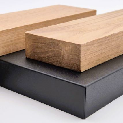 Luster na sajli CORTINA 4xE27/15W/230V crna/hrast