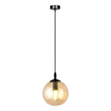 Luster na sajli COSMO 1xE14/10W/230V pr. 14 cm crno/bež