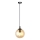 Luster na sajli COSMO 1xE14/10W/230V pr. 14 cm crno/bež