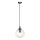 Luster na sajli COSMO 1xE14/10W/230V pr. 14 cm crno/prozirna
