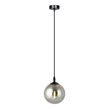 Luster na sajli COSMO 1xE14/10W/230V pr. 14 cm crno/sivo