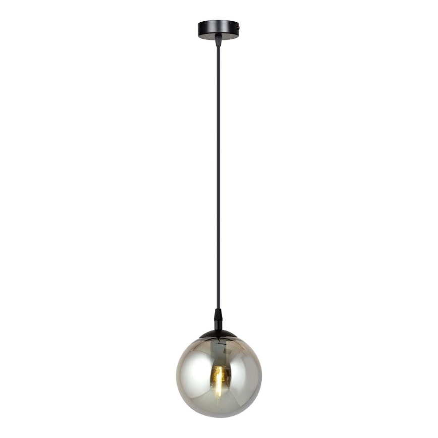 Luster na sajli COSMO 1xE14/10W/230V pr. 14 cm crno/sivo