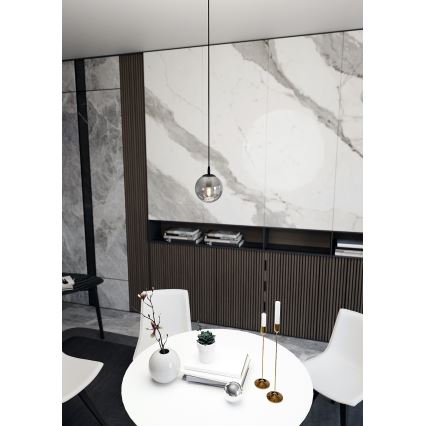 Luster na sajli COSMO 1xE14/10W/230V pr. 14 cm crno/sivo