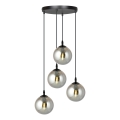 Luster na sajli COSMO 4xE14/10W/230V pr. 40 cm crno/sivo