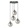 Luster na sajli COSMO 4xE14/10W/230V pr. 40 cm crno/sivo