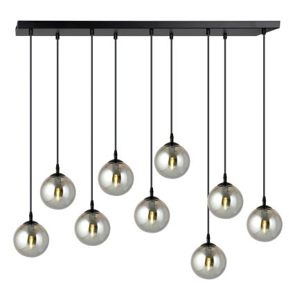 Luster na sajli COSMO 9xE14/10W/230V crno/sivo