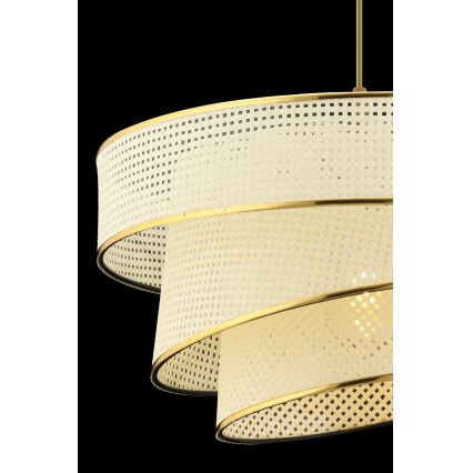 Luster na sajli COUPER 1xE27/60W/230V bela/zlatna