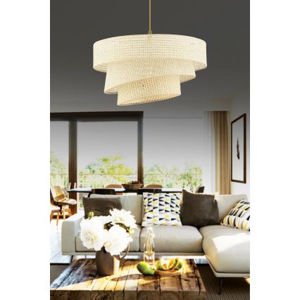 Luster na sajli COUPER 1xE27/60W/230V krem