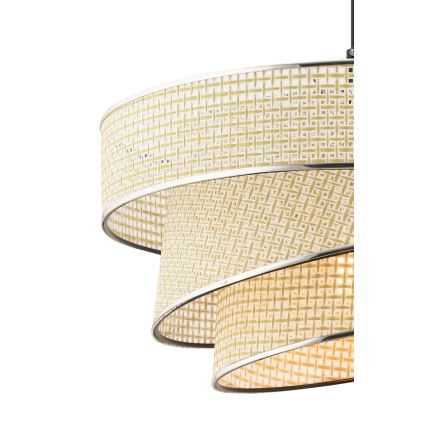 Luster na sajli COUPER 1xE27/60W/230V krem/sjajni hrom