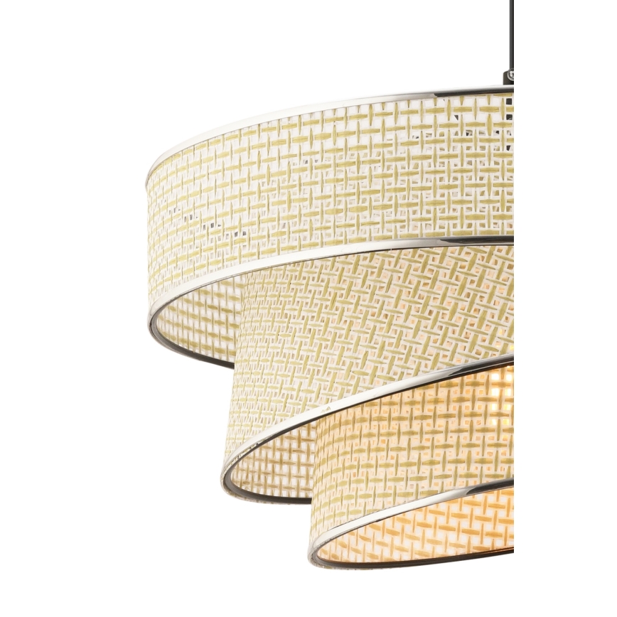 Luster na sajli COUPER 1xE27/60W/230V krem/sjajni hrom