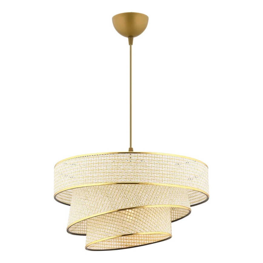 Luster na sajli COUPER 1xE27/60W/230V krem/zlatna