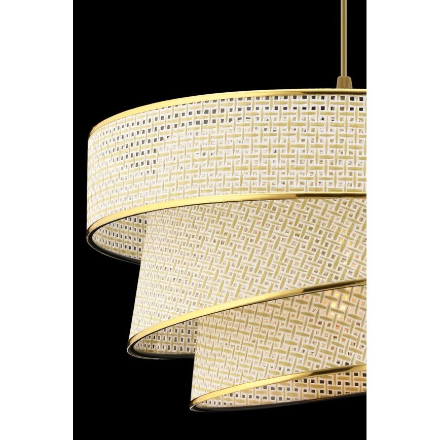 Luster na sajli COUPER 1xE27/60W/230V krem/zlatna