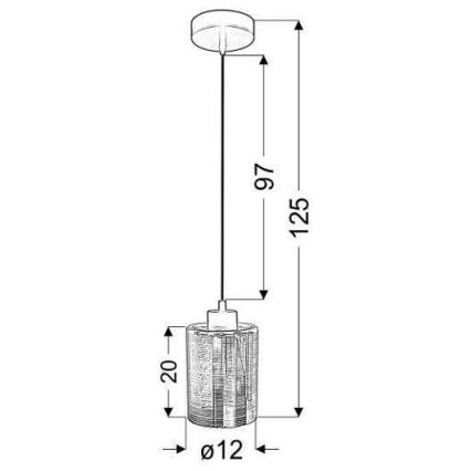 Luster na sajli COX 1xE27/60W/230V