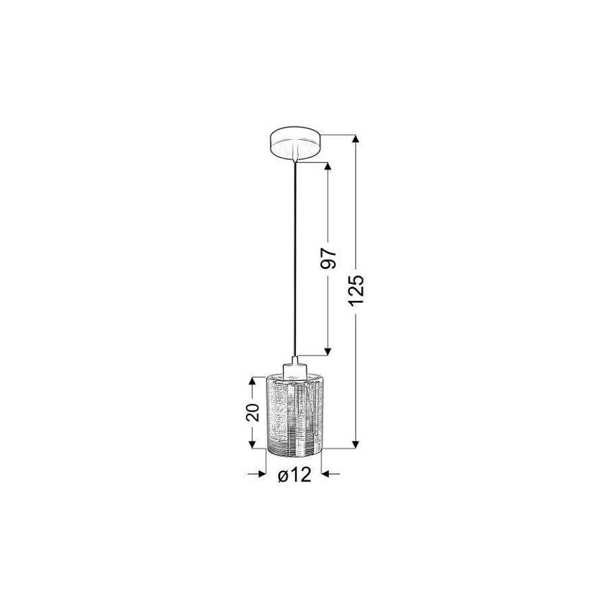 Luster na sajli COX 1xE27/60W/230V