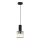 Luster na sajli CRISTAL 1xE27/60W/230V crno