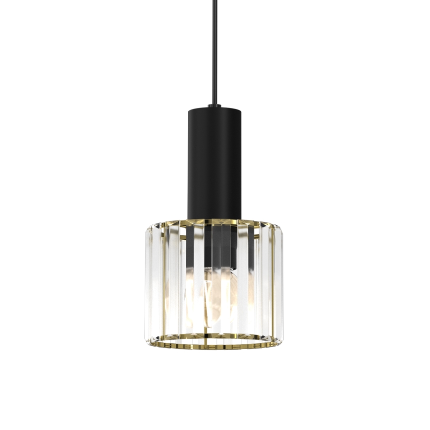 Luster na sajli CRISTAL 1xE27/60W/230V crno