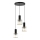 Luster na sajli CRISTAL 3xE27/60W/230V crno