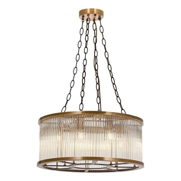 Luster na sajli CRYSTALLINE 8xE27/40W/230V bronza