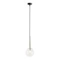 Luster na sajli DAISY 1xG9/12W/230V pr. 14 cm sjajni krom/crno/prozirna