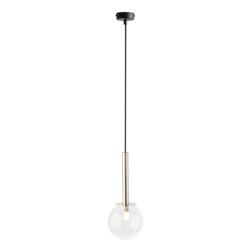 Luster na sajli DAISY 1xG9/12W/230V pr. 14 cm sjajni krom/crno/prozirna