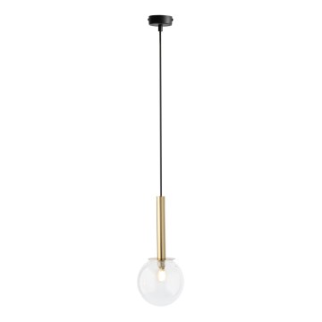Luster na sajli DAISY 1xG9/12W/230V pr. 14 cm zlatna/crno/prozirna