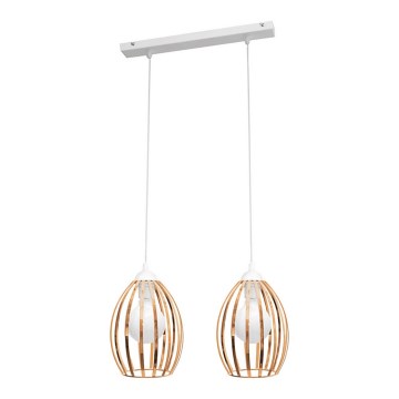 Luster na sajli DALI 2xE27/15W/230V u bakarnoj boji