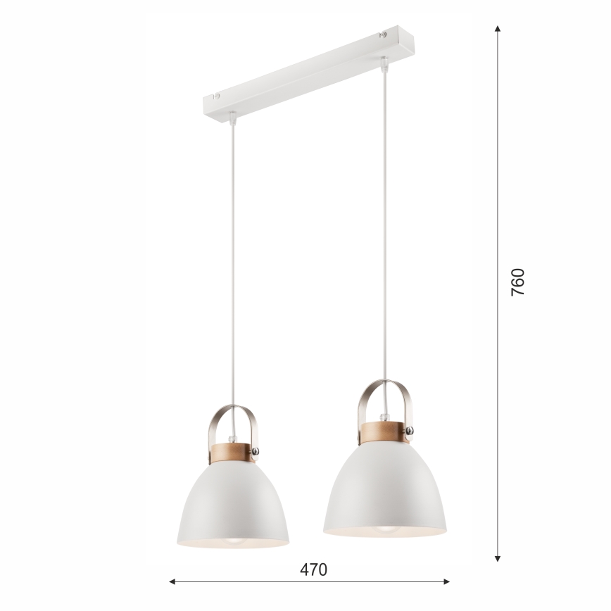 Luster na sajli DANIELLE 2xE27/60W/230V bukva