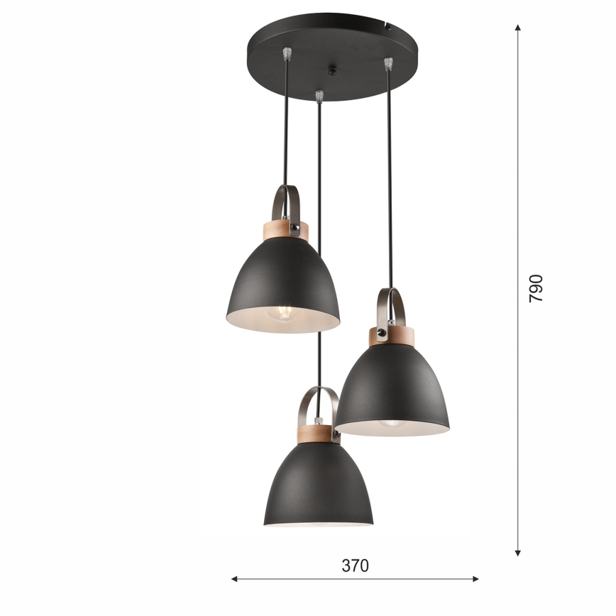 Luster na sajli DANIELLE 3xE27/60W/230V bukva