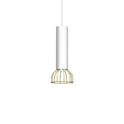 Luster na sajli DANTE 1xGU10/25W/230V bela/zlatna