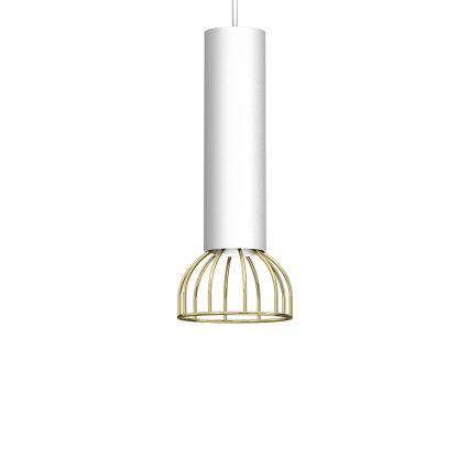 Luster na sajli DANTE 1xGU10/25W/230V bela/zlatna