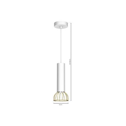 Luster na sajli DANTE 1xGU10/25W/230V bela/zlatna
