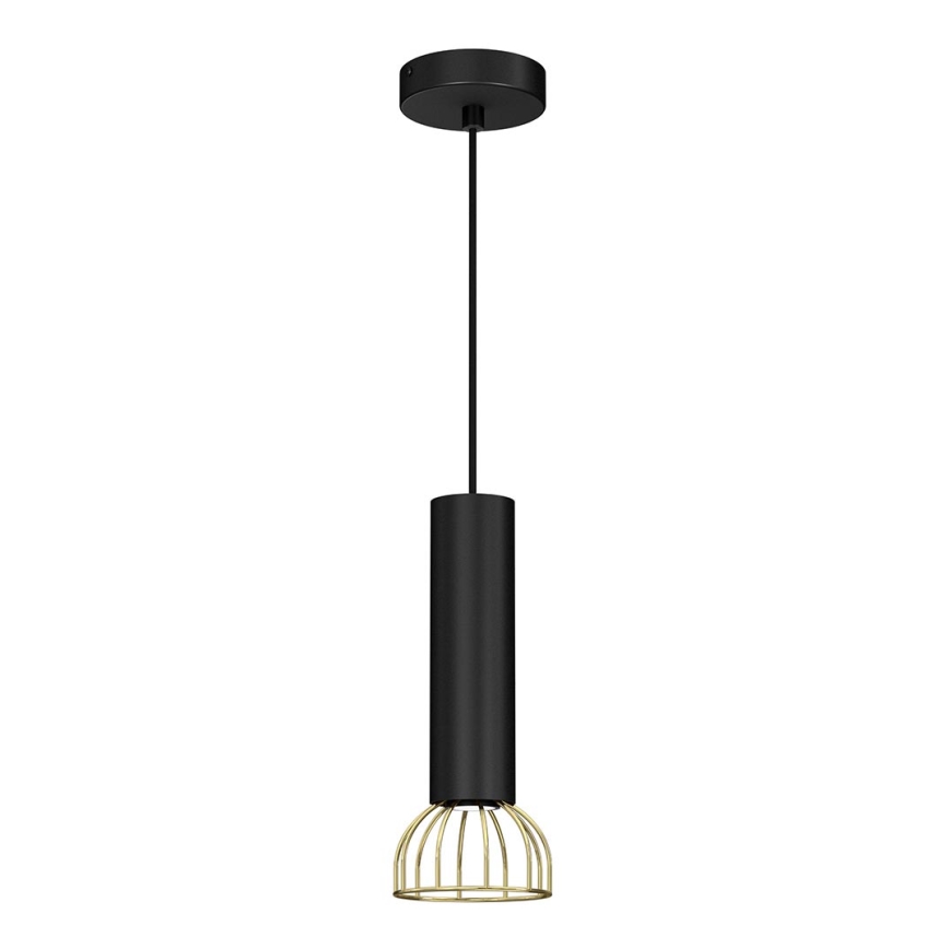 Luster na sajli DANTE 1xGU10/25W/230V crno/zlatna