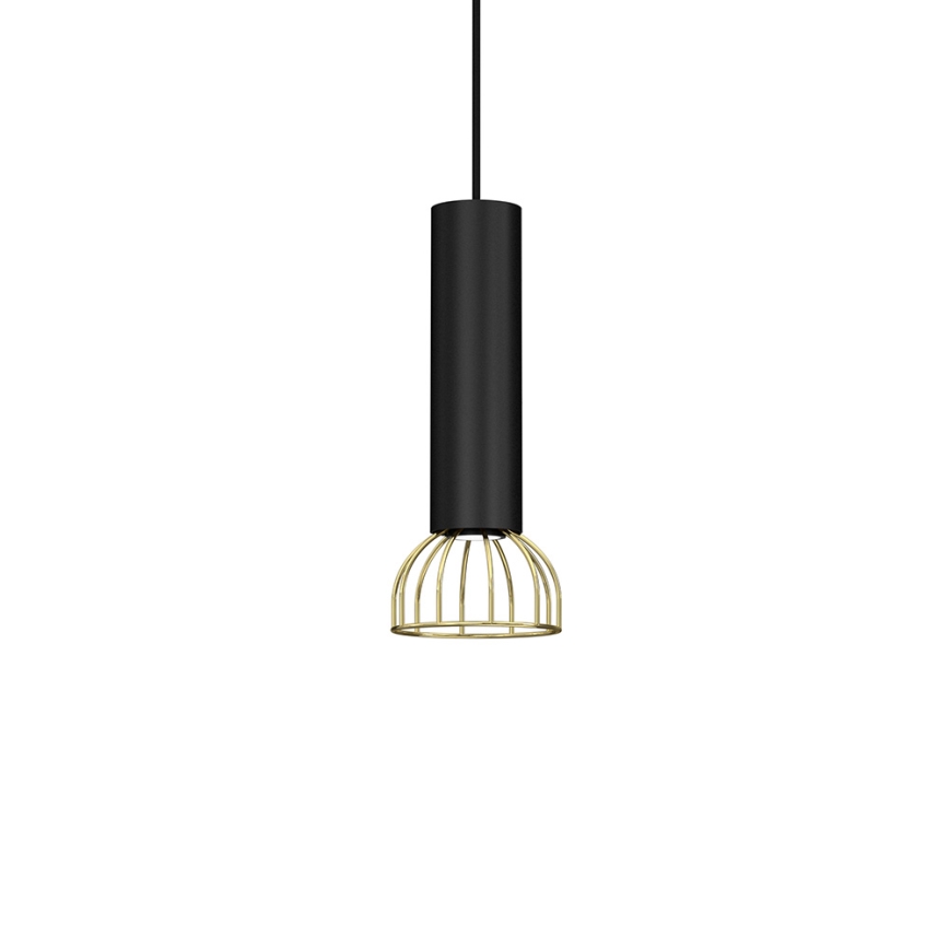 Luster na sajli DANTE 1xGU10/25W/230V crno/zlatna