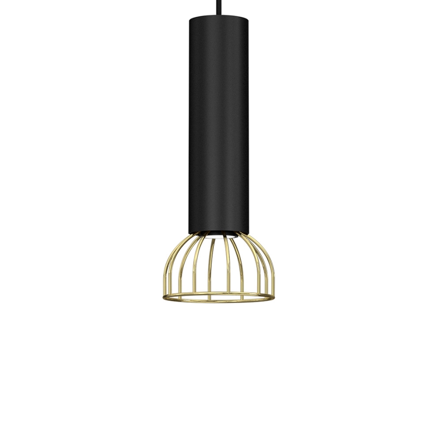 Luster na sajli DANTE 1xGU10/25W/230V crno/zlatna