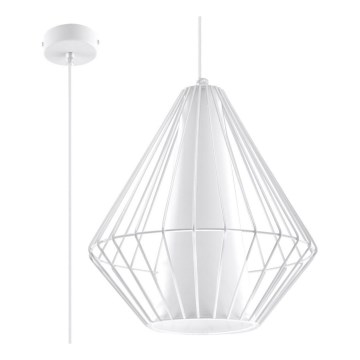 Luster na sajli DEMI 1xE27/60W/230V bela