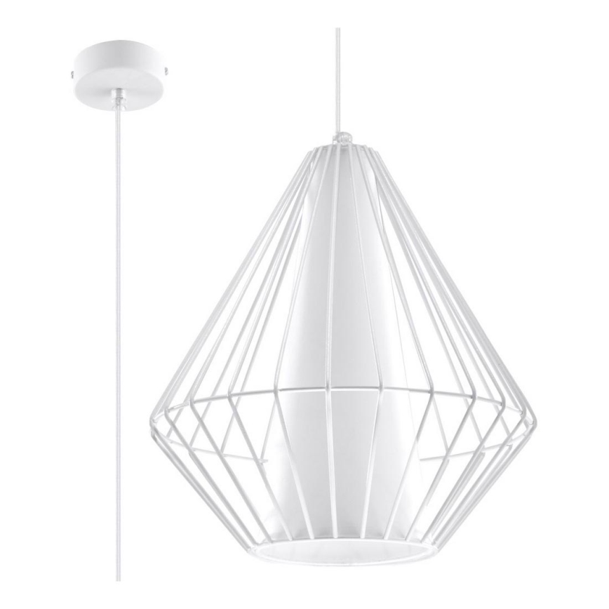 Luster na sajli DEMI 1xE27/60W/230V bela